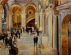 Original art for sale at UGallery.com | Astor Hall New York Public Library by Onelio Marrero | $825 | oil painting | 14' h x 18' w | thumbnail 1