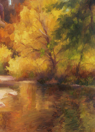 Autumn at Red Rock Crossing by Sherri Aldawood |   Closeup View of Artwork 