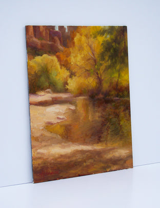 Autumn at Red Rock Crossing by Sherri Aldawood |  Side View of Artwork 