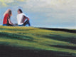 Original art for sale at UGallery.com | The Conversation by Benjamin Thomas | $575 | acrylic painting | 10' h x 12' w | thumbnail 4