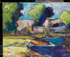 Original art for sale at UGallery.com | Berkeley Marina Boathouse by James Hartman | $920 | oil painting | 30' h x 30' w | thumbnail 2