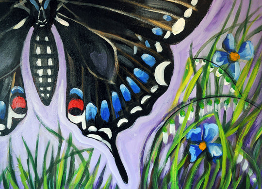 Black Butterfly by Kira Yustak - acrylic painting | UGallery