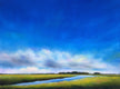 Original art for sale at UGallery.com | Blue Sky Marsh Creek by Nancy Hughes Miller | $3,100 | oil painting | 36' h x 48' w | thumbnail 1