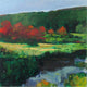 Original art for sale at UGallery.com | Blue Stream in Marsh by Janet Dyer | $1,300 | acrylic painting | 24' h x 24' w | thumbnail 1