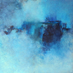 acrylic painting by Karen Hansen titled Blue Timbre