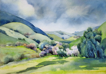 watercolor painting by Catherine McCargar titled Breaking Through