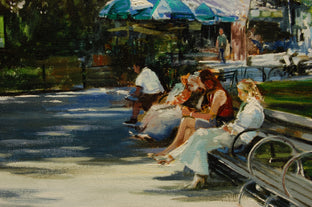 Breaktime in Central Park by Onelio Marrero |   Closeup View of Artwork 