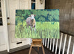 Original art for sale at UGallery.com | One Cow by Brian McCarty | $800 | oil painting | 24' h x 36' w | thumbnail 3