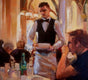 Original art for sale at UGallery.com | Brunch at Cafe Central by Jonelle Summerfield | $700 | oil painting | 16' h x 12' w | thumbnail 3