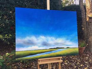 Blue Sky Marsh Creek by Nancy Hughes Miller |  Context View of Artwork 