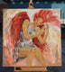 Original art for sale at UGallery.com | Inside out /Red/ by Mika Burt | $4,350 | oil painting | 39.27' h x 39.27' w | thumbnail 2