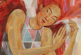 Original art for sale at UGallery.com | Inside out /Red/ by Mika Burt | $4,350 | oil painting | 39.27' h x 39.27' w | thumbnail 4