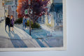 Original art for sale at UGallery.com | Bus Stop Chat by Judy Mudd | $675 | watercolor painting | 15' h x 11' w | thumbnail 2