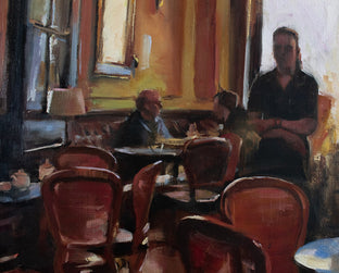 Cafe in Budapest by Jonelle Summerfield |   Closeup View of Artwork 