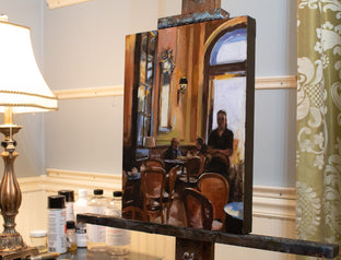 Cafe in Budapest by Jonelle Summerfield |  Context View of Artwork 