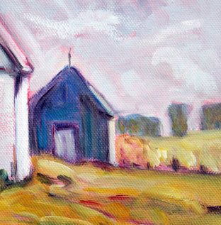 Madison County, Virginia Farm by Doug Cosbie |   Closeup View of Artwork 