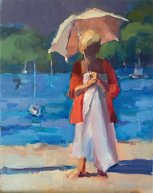 Lady With the Pink Umbrella by Claudia Verciani |  Artwork Main Image 