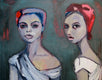 Original art for sale at UGallery.com | Cookhouse Hands by Malia Pettit | $2,200 | oil painting | 32' h x 39.5' w | thumbnail 1