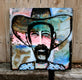 Original art for sale at UGallery.com | Cowboy 2- Reflection by Scott Dykema | $1,125 | mixed media artwork | 18' h x 18' w | thumbnail 4