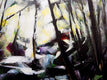 Original art for sale at UGallery.com | Creek Fall by Chris Wagner | $2,550 | acrylic painting | 48' h x 30' w | thumbnail 4