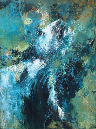 Secret Falls by Jodi Dann |   Closeup View of Artwork 