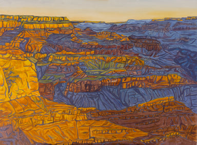 oil painting by Crystal DiPietro titled Dawn at the Grand Canyon