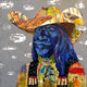 Original art for sale at UGallery.com | Even Cowboys Get the Blues by Darlene McElroy | $575 | mixed media artwork | 12' h x 12' w | thumbnail 1