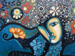 Original art for sale at UGallery.com | Woman Meditating by Diana Elena Chelaru | $800 | mixed media artwork | 16' h x 20' w | thumbnail 4