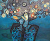 Original art for sale at UGallery.com | Woman Meditating by Diana Elena Chelaru | $800 | mixed media artwork | 16' h x 20' w | thumbnail 1