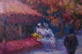 Original art for sale at UGallery.com | Afternoon Tea by Oksana Johnson | $700 | oil painting | 9' h x 12' w | thumbnail 4