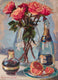 Original art for sale at UGallery.com | Roses and Mimosas with Chambord by Jonelle Summerfield | $675 | oil painting | 16' h x 12' w | thumbnail 1