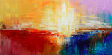 Original art for sale at UGallery.com | Triumph of an Ancient Sun by Tatiana Iliina | $2,475 | acrylic painting | 24' h x 48' w | thumbnail 1