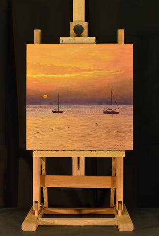 Sunset with Yachts by Dariusz Choinski |  Context View of Artwork 