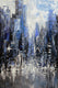 Original art for sale at UGallery.com | Twilight Towers by Tatiana Iliina | $1,050 | acrylic painting | 36' h x 24' w | thumbnail 1