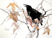 Original art for sale at UGallery.com | The Song of the Raven, Old Grape Vine by Suren Nersisyan | $400 | watercolor painting | 18' h x 24' w | thumbnail 1