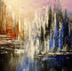 Original art for sale at UGallery.com | Tale of Two Cities by Tatiana Iliina | $1,975 | acrylic painting | 30' h x 30' w | thumbnail 3