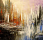 Original art for sale at UGallery.com | Tale of Two Cities by Tatiana Iliina | $1,975 | acrylic painting | 30' h x 30' w | thumbnail 4