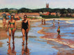 Original art for sale at UGallery.com | Easton's Beach of Newport by Jonelle Summerfield | $575 | oil painting | 12' h x 16' w | thumbnail 1