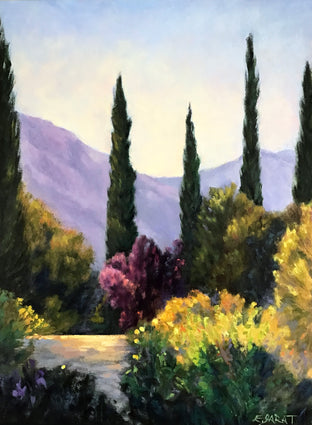 Garden Vista, Cypresses and Plum by Elizabeth Garat |  Artwork Main Image 