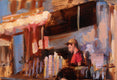 Original art for sale at UGallery.com | Espresso for One by Jonelle Summerfield | $475 | oil painting | 12' h x 6' w | thumbnail 4