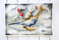 Original art for sale at UGallery.com | Mechanic Whale by Evgenia Smirnova | $600 | watercolor painting | 23' h x 15' w | thumbnail 3