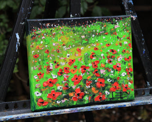 My Poppy Field by Lisa Elley |  Side View of Artwork 