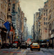 Original art for sale at UGallery.com | Five O'Clock in Manhattan by Jonelle Summerfield | $550 | oil painting | 12' h x 12' w | thumbnail 1