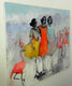 Original art for sale at UGallery.com | Flamingo Cha Cha by Mary Pratt | $5,100 | oil painting | 48' h x 60' w | thumbnail 2