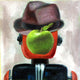 Original art for sale at UGallery.com | Son of 'Bot by Diane Flick | $75 | oil painting | 4' h x 4' w | thumbnail 1