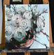 Original art for sale at UGallery.com | Flower Bowl by Mary Pratt | $325 | oil painting | 12' h x 12' w | thumbnail 1