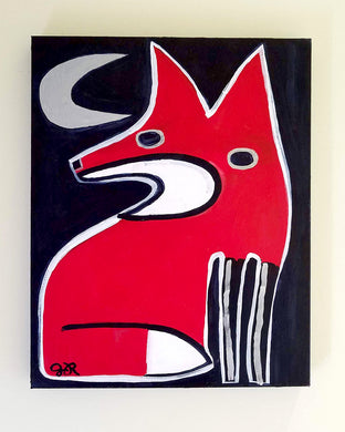 Fox and Moon by Jessica JH Roller |  Context View of Artwork 