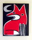 Original art for sale at UGallery.com | Fox and Moon by Jessica JH Roller | $400 | acrylic painting | 20' h x 16' w | thumbnail 3