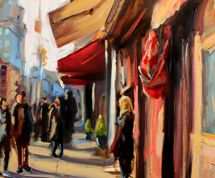 Friday Evening in Greenwich Village by Jonelle Summerfield |   Closeup View of Artwork 