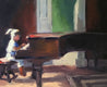 Original art for sale at UGallery.com | Little Musician by Claudia Verciani | $750 | oil painting | 11' h x 14' w | thumbnail 1